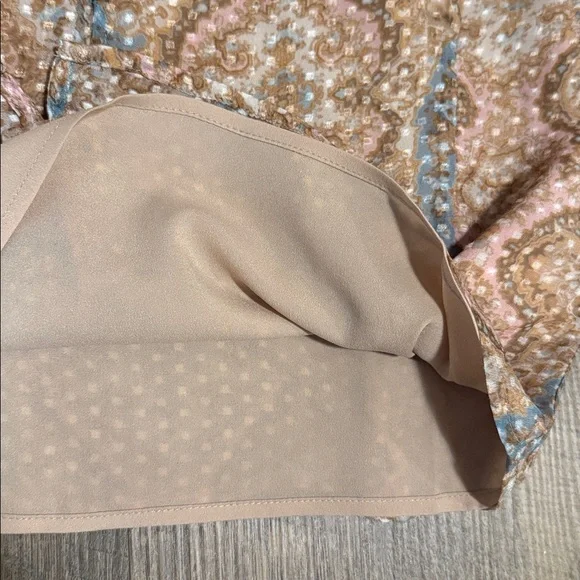 Paige Women’s Dezi Balloon Sleeve Silk Blend Button Front Paisley Top Size Small - Picture 12 of 16